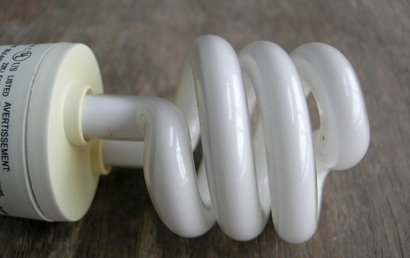 Compact fluorescent bulb.