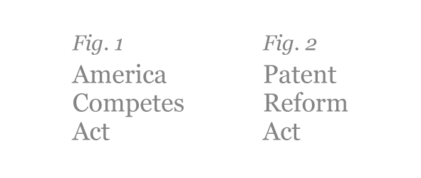 Fig 1: America Competes Act, Fig 2: Patent Reform Act
